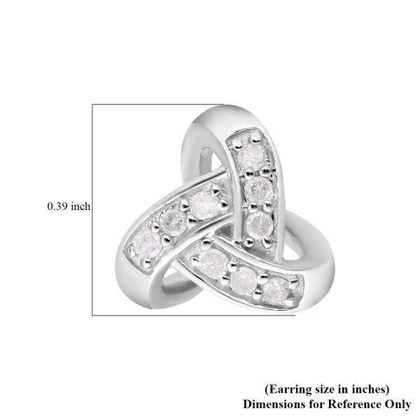 Wei&szlig;e Diamant-Ohrringe, 925 Silber platiniert - 0,25 ct. image number 5