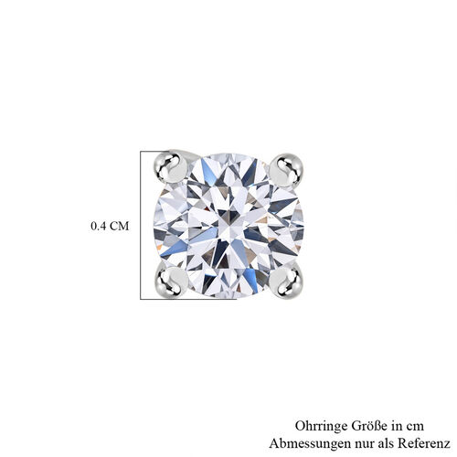 LUXURIANT DIAMOND- SGL zertifizierte VS-GH Labor Diamant Ohrringe, 925 Silber rhodiniert - 0,50 ct. image number 5