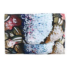 Sukriti - handbemalte Bi-Fold Geldbörse aus echtem Leder mit RFID Schutz, Blumenmuster, Größe 14x9,52 cm, Braun image number 0
