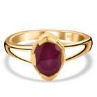 Afrikanischer Rubin-Ring, (Fissure gefüllt), 925 Silber vergoldet (Größe 21.00) ca. 1,89 ct