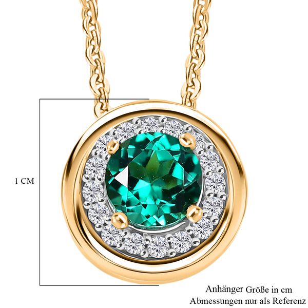 D'Joy AAA Labor kolumbianischer Smaragd und Moissanit Anh&auml;nger mit 50cm Kette - 0,76 ct. image number 7