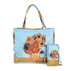 2-teiliges Taschenset - Shopper und Handytasche, ca. 40 x 12 x 35 cm (Shopper), ca. 20 x 11 x 2 cm (Handytasche), Sonnenblumen von Van Gogh
