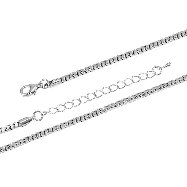 Wei&szlig;er und schwarzer Kristall-Elefant-Anh&auml;nger mit Kette in Silberton, 73 cm image number 4