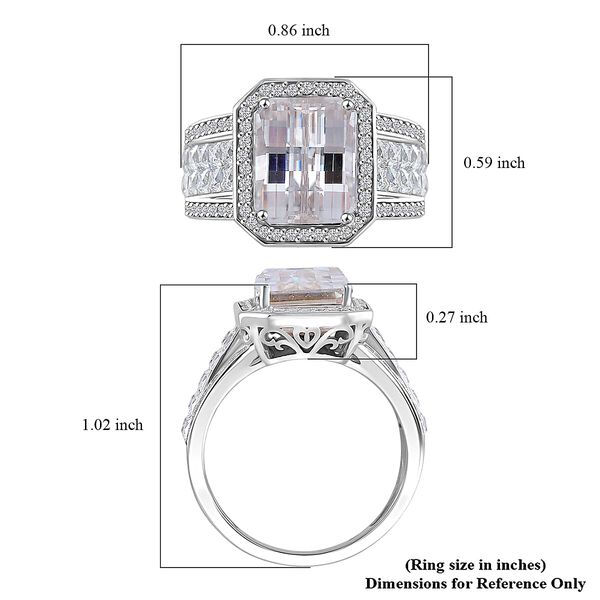 Moissanit Ring 925 Silber rhodiniert (Gr&ouml;&szlig;e 17.00) ca. 4.85 ct image number 4