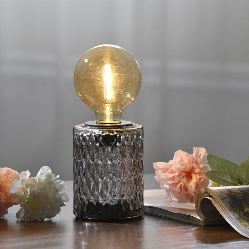 Vintage Edison Lampe aus Glas, Grau image number 0