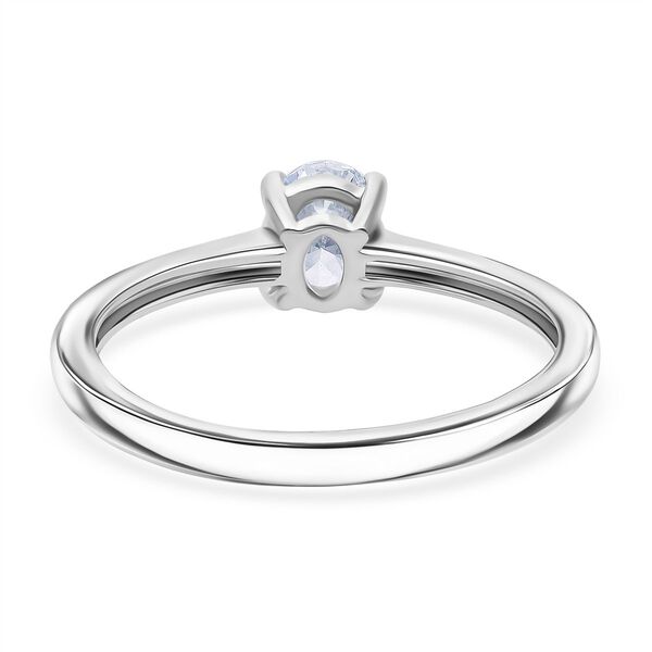 LUXURIANT SGL zertifizierter VS-EF Labor Ovalschliff Diamant Ring in 950 Platin - 0,50 ct. image number 3