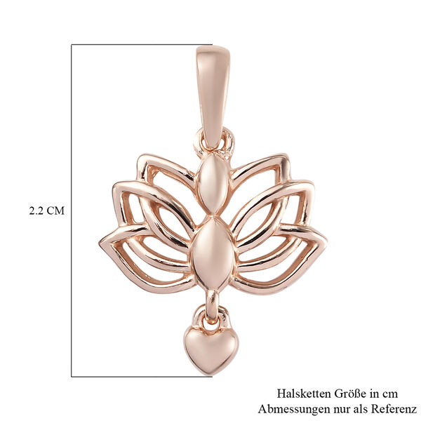 Lotusblume Yoga Herz Anh&auml;nger 925 Silber Ros&eacute;gold image number 6