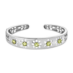 Natürlicher Peridot Armreif, ca. 19 cm Edelstahl ca. 2.83 ct
