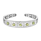 Natürlicher Peridot Armreif, ca. 19 cm Edelstahl ca. 2.83 ct