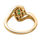 Sambischer Smaragd und weißer Zirkon-Ring - 0,92 ct. image number 5