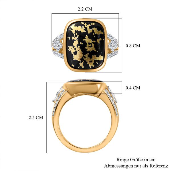 Goldenite und Zirkon Ring - 8,11 ct. image number 6