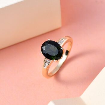 AA Chrom Turmalin und Diamant-Ring - 3,07 ct.