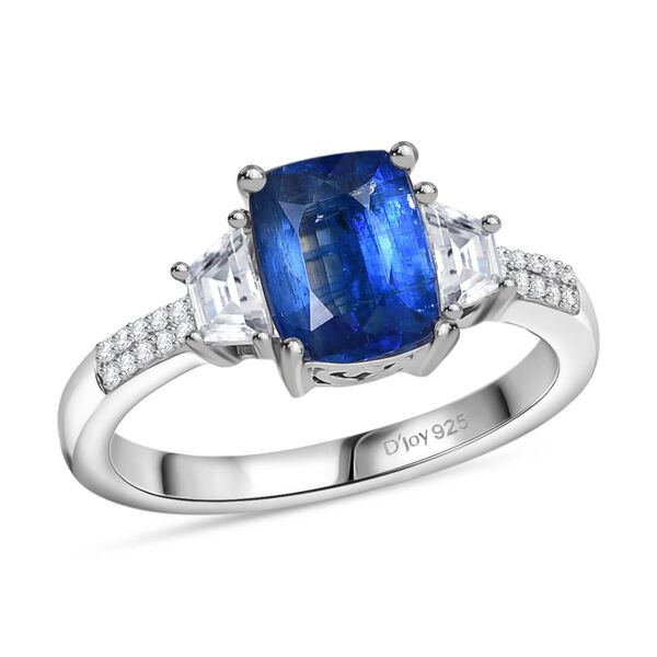 D'Joy AA Nat&uuml;rlicher Kaschmir Kyanit und Zirkon Ring - 3,62 ct. image number 4