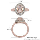 Marropino Morganit und Zirkon-Ring, 925 Silber Roségold Vermeil  ca. 1,60 ct image number 6