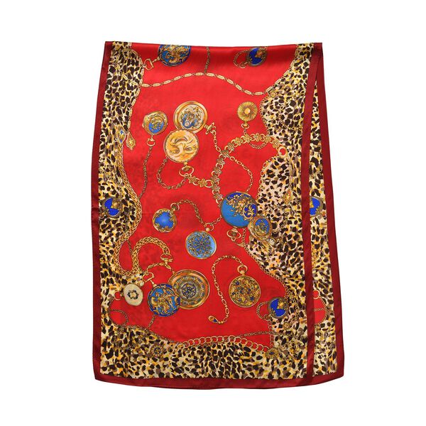 LA MAREY Maulbeerseidenschal, Rot image number 8