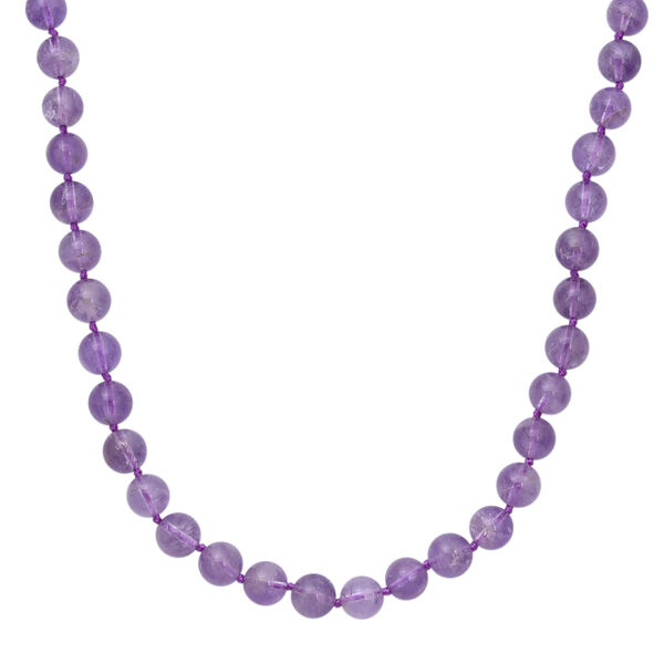 D'Joy AAA Rose De France Amethyst Halskette ca. 50 cm 925 Silber Rhodiniert ca. 300.00 ct