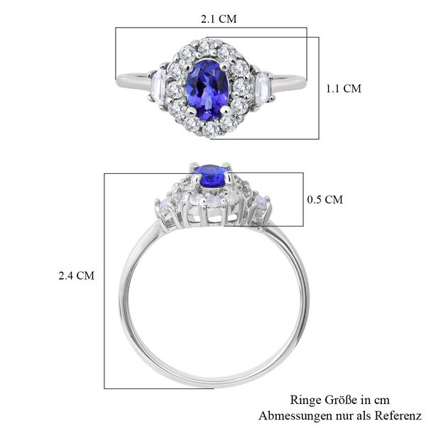 Crown of Light AAA Tansanit und Zirkon Ring image number 6