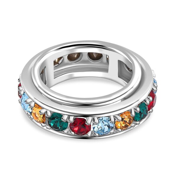 J Francis gefertigt mit SWAROVSKI- Mehrfarbiger Swarovski Kristall Spinning-Ring image number 6