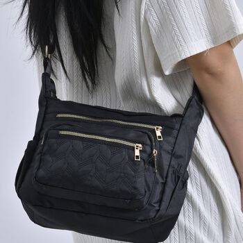 Umh&auml;ngetasche mit RFID-Schutz, schwarz