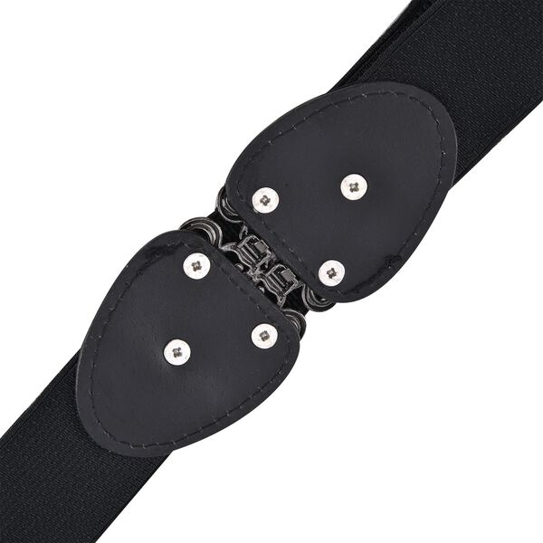 Modischer G&uuml;rtel mit Metallschnalle, Gr&ouml;&szlig;e 4x65 cm, gewebt, Schwarz image number 3