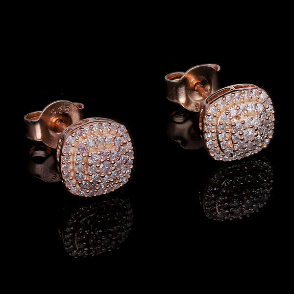 Nat&uuml;rliche rosa Diamant-Ohrringe - 0,33 Karat. image number 2