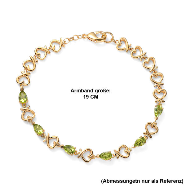 EVER TRUE Peridot Armband ca. 19 cm 950 Kupfer ca. 2,54 ct. image number 5