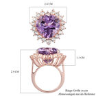 Rose De France Amethyst und Weißer Topas Ring 925 Silber rosévergoldet  ca. 15,00 ct image number 6