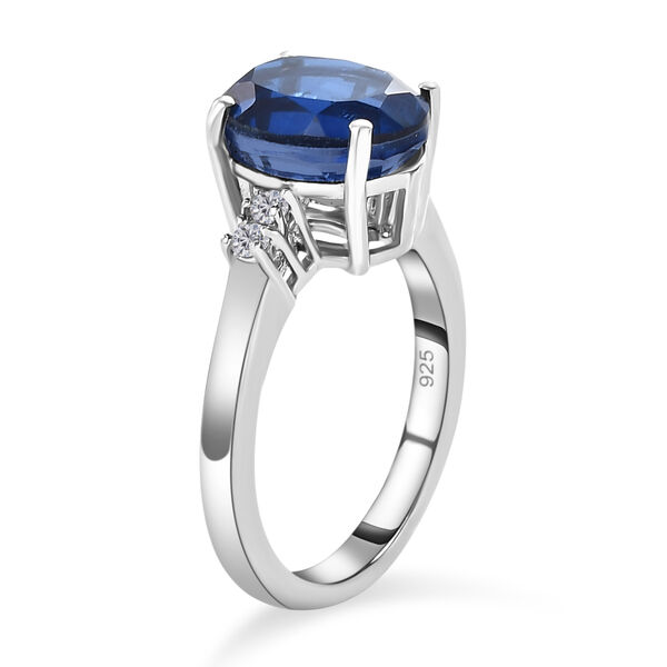 3er-Set Ceylonfarbener Quarz und Zirkon-Ring, Creolen und Anh&auml;nger, 925 Silber platiniert - 9,06 ct.&nbsp; image number 5