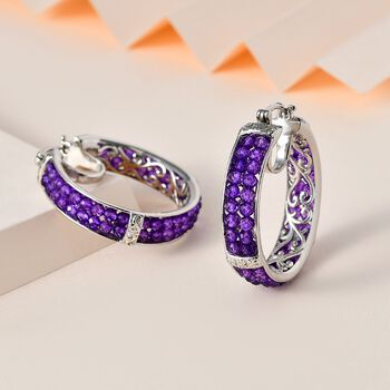 Afrikanischer Amethyst Ohrringe Reines Messing ca. 21,00 ct.