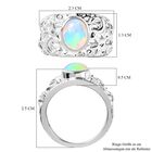 Natürlicher, äthiopischer Welo Opal Ring 925 Silber (Größe 17.00) ca. 1,30 ct image number 7