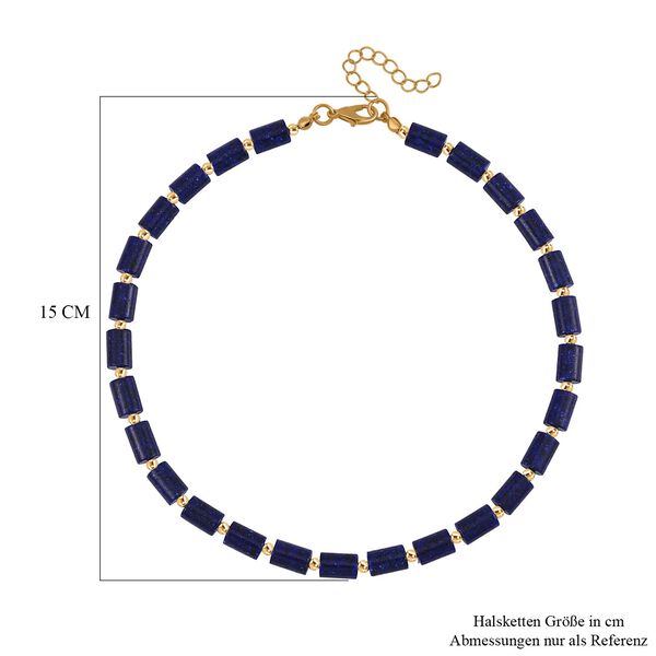 Lapislazuli Halskette ca. 45 cm Legierung Standard gelb vergoldet ca. 204,15 ct. image number 5