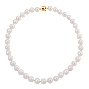 AA wei&szlig;e Edison (11-13mm) Perle Halskette, 50cm