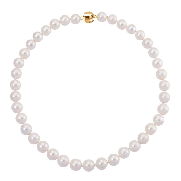 AA weiße Edison Perle Halskette, 50cm image number 3