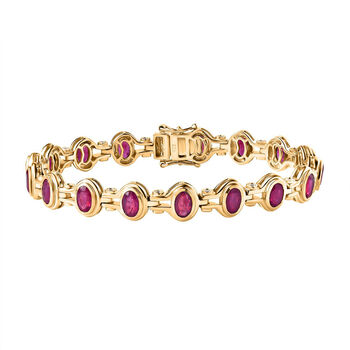 Afrikanisches Rubin und Zirkon Armband