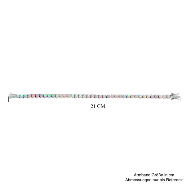 AA Nat&uuml;rlicher, &auml;thiopischer Welo Opal Armband ca. 19 cm 925 Silber rhodiniert ca. 7,98 ct. image number 5