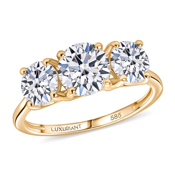 Lab Grown Diamant VS-EF Ring 585 Gold (Größe 17.00) ca. 2,09 ct image number 3