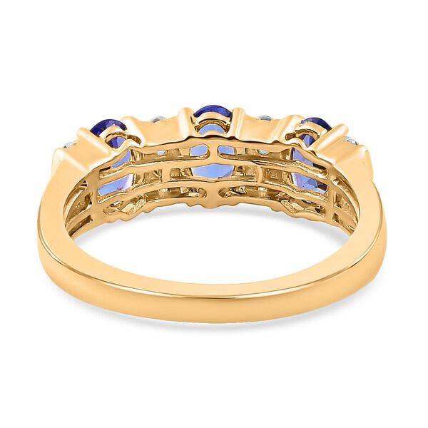 AAA Tansanit und Moissanit Ring, ca. 1,59 ct. image number 6