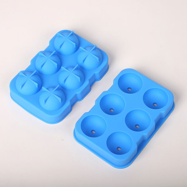 2er-Set Eisw&uuml;rfelbeh&auml;lter mit Deckel, Blau und Rot image number 3