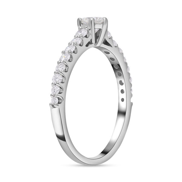 LUXORO IGI zertifizierter SI-GH Labor Diamant Ring in 585 Wei&szlig;gold - 1 ct. image number 7