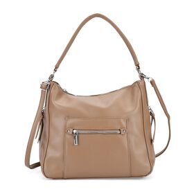 Crossbody-Tasche mit mehreren Reißverschlusstaschen, 31x13x28 cm, Khaki
