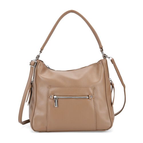 " life-style:Color:Khaki Size/Profile: PU crossbody bag  Wall (exterior):PU Lining (Interior):Polyester;  Pockets (exterior):Zipper -3;  Pockets (interior):Zipper -2 Size:31*13*28cm " image number 0