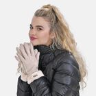 LA MAREY Kaschmirwolle Handschuhe mit Kunstfell Bordüre image number 1