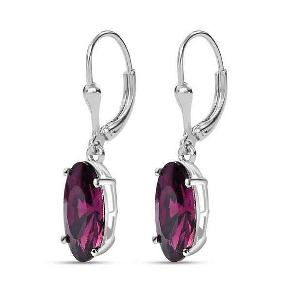 Foilback Amethyst Kristall Ohrringe, 925 Silber image number 4