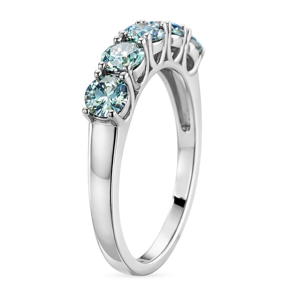 D'Joy blauer Moissanit Ring, 925 Silber rhodiniert - 1,50 ct. image number 4