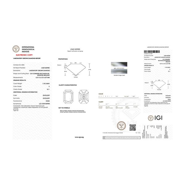 LUXURIANT IGI zertifizierter VS-EF Labor Diamant Ring in 950 Platin - 2 ct. image number 7