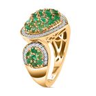 Kagem Sambischer Smaragd Ring, 925 Silber vergoldet (Größe 21.00) ca. 1.98 ct image number 4