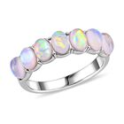 Künstlicher Weißer Opal Ring, 316L Edelstahl (Größe 19.00)