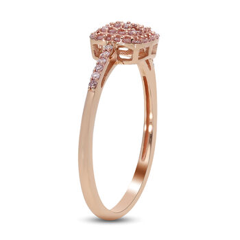 Nat&uuml;rlicher Rosa Diamant I1-I2 Ring 375 Rosegold