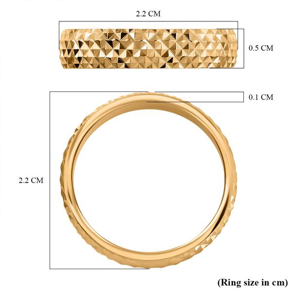 Designer-Stil-Ring mit Diamantschliff-Muster image number 7