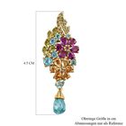 GP Italian Garden Collection- mehrfarbige Edelstein florale Ohrhänger in Silber image number 5